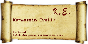 Karmazsin Evelin névjegykártya